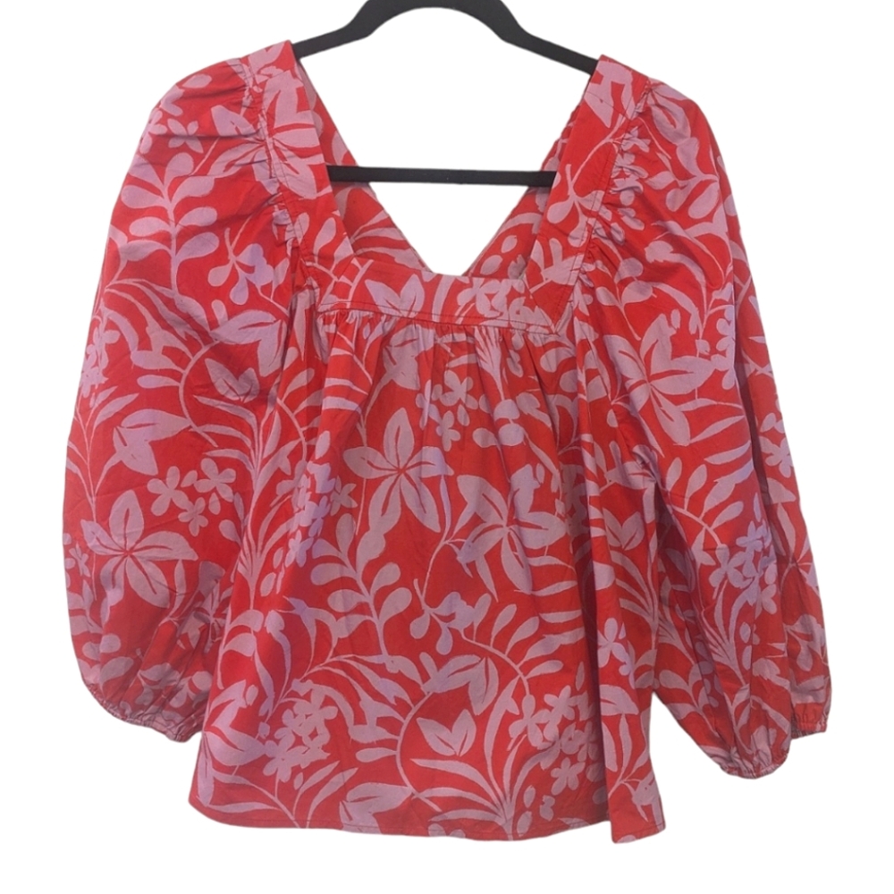 Voyageur by Mersea Ada Poplin Floral Print Top. NWT. Small